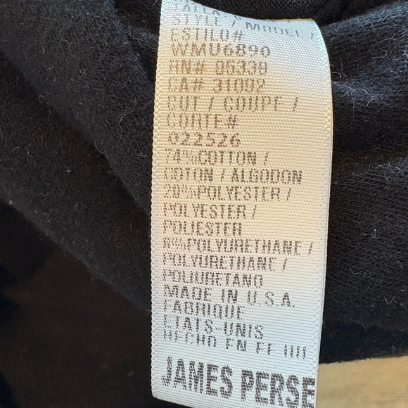 James Perse Classic Black Long Sleeve Dress | Size 0 XS - Picture 6 of 7